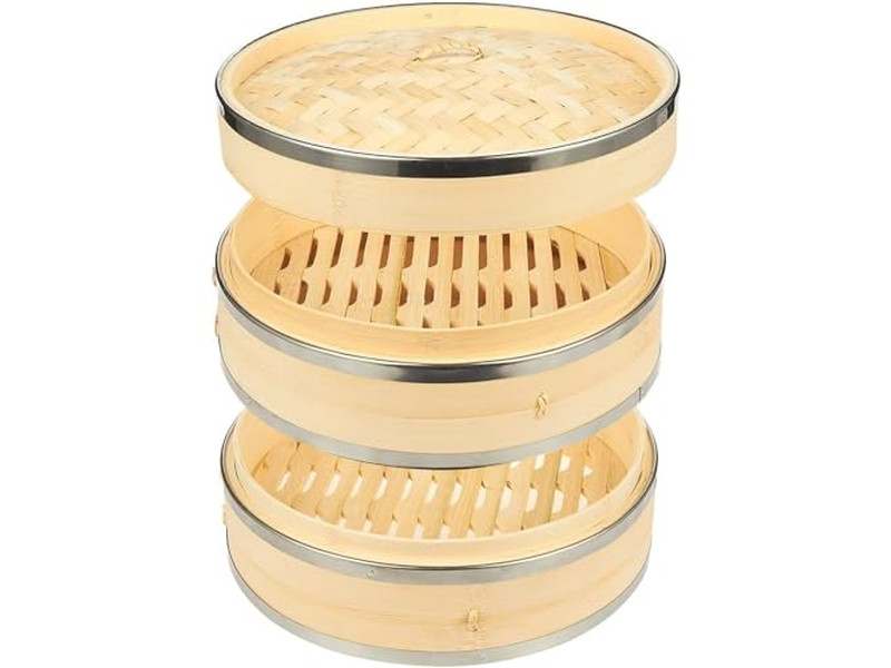 Vaporera de Bambú de Fábrica de Gabinetes de 2 Niveles