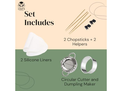 Vaporera de Bambú Natural de 2 Niveles para Dumplings