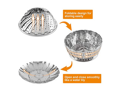 Olla de Momo de Aluminio para Alimentos Cesta de Vapor de Bambú