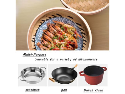 Comprar Cesta de Vapor de Bambú para Olla de 8 Tortillas