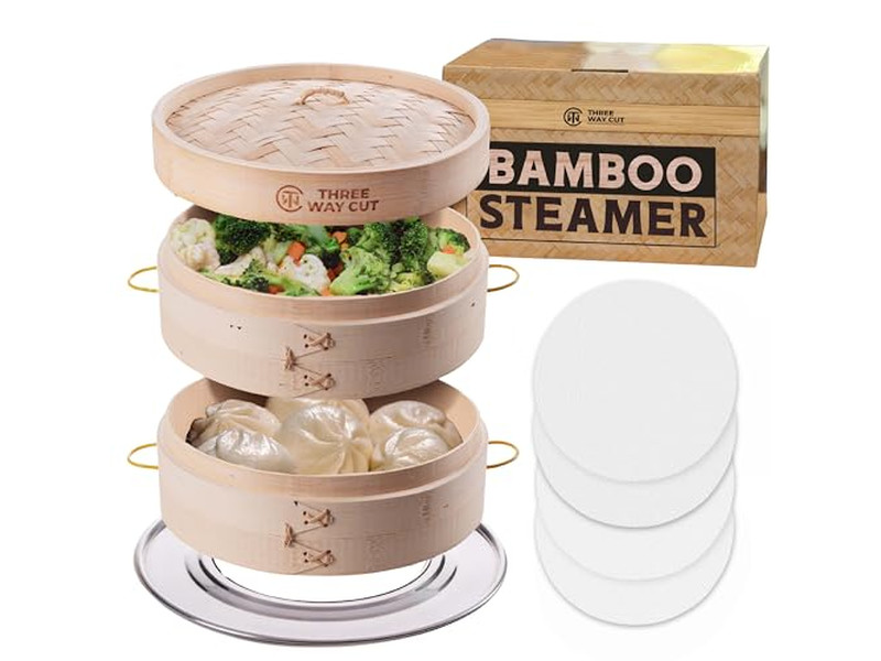 Vaporera de Bambú Plegable de 10 Pulgadas