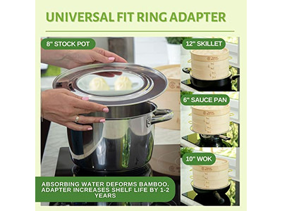 Vaporera de Bambú Plegable de 10 Pulgadas