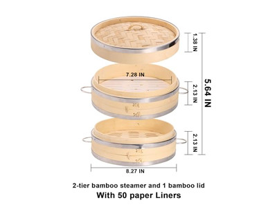 Olla Dorada de Arroz a Gas con Cesta de Vapor de Bambú