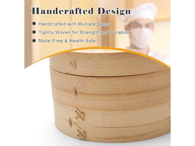 Vaporera de Bambú para Bollos al Vapor