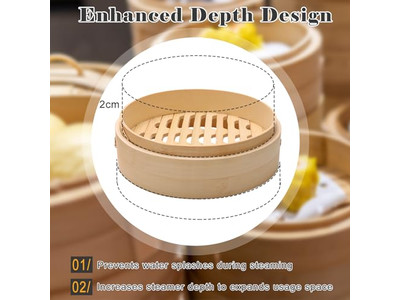 Vaporera de Bambú para Bollos al Vapor