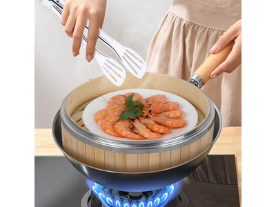 Juegos de Ollas y Utensilios de Cocina con Vaporera de Bambú