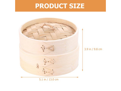 Vaporeras de Productos Cesta de Vapor de Bambú de 3 Niveles