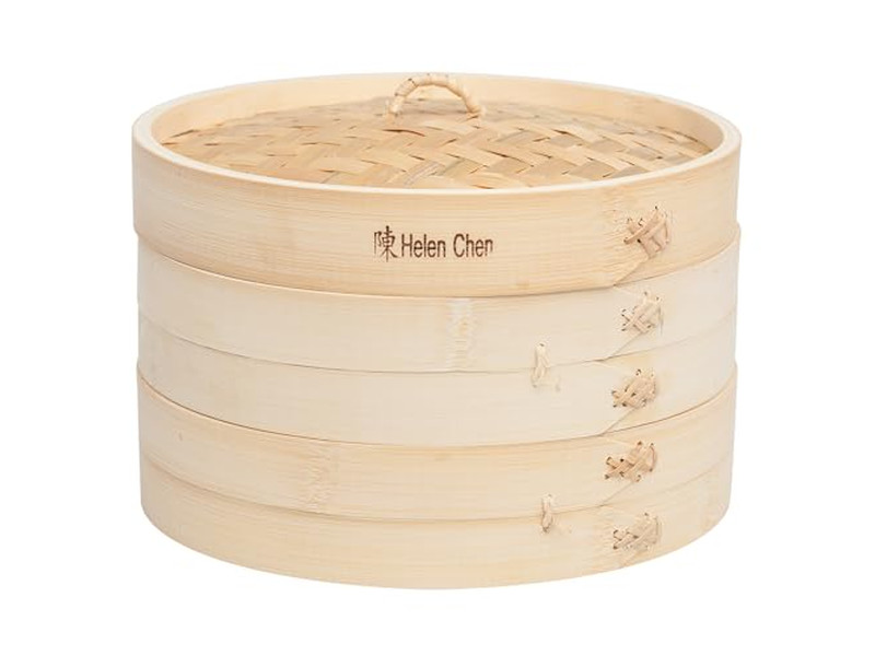 Vaporera de Bambú para Arroz y Bollos