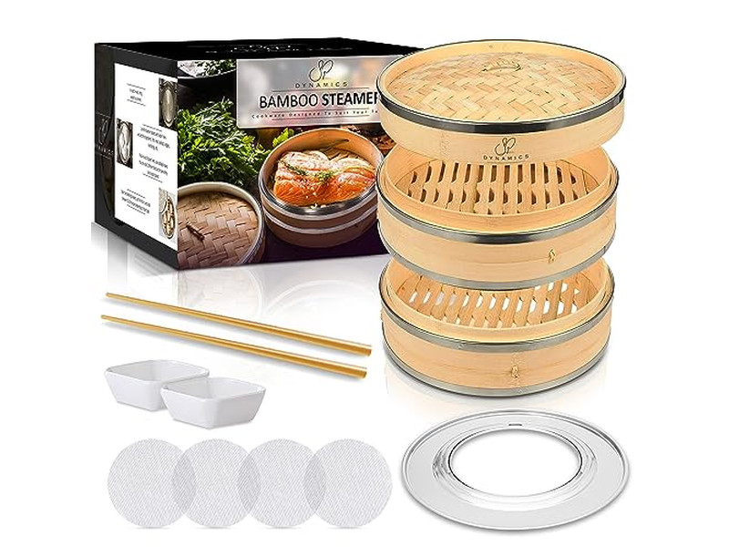 Contenedor de Vapor Vaporera de Bambú