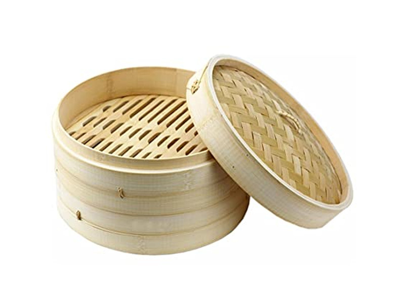 Olla de Vapor para Cocinar Alimentos Cesta de Vapor de Bambú