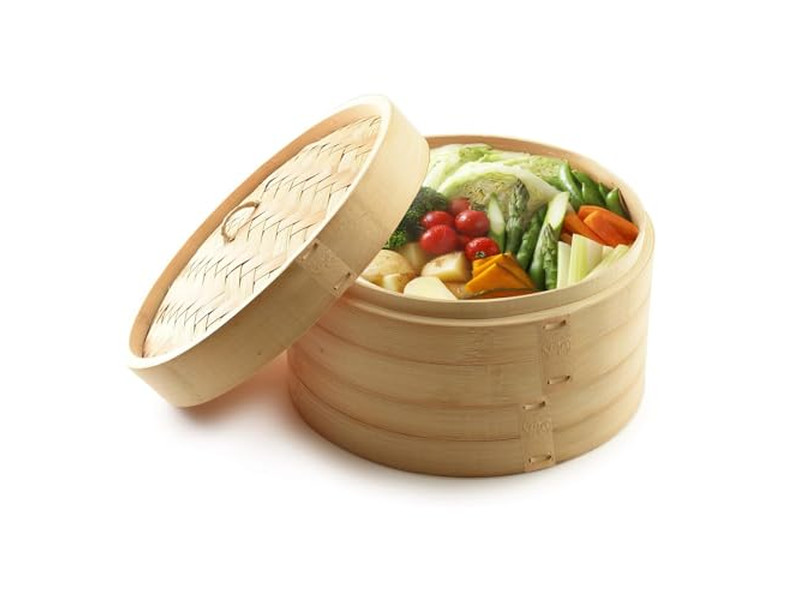 Cestas de Vapor para Cocinar al Vapor con Bambú