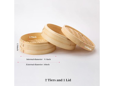 Cestas de Vapor para Cocinar al Vapor con Bambú