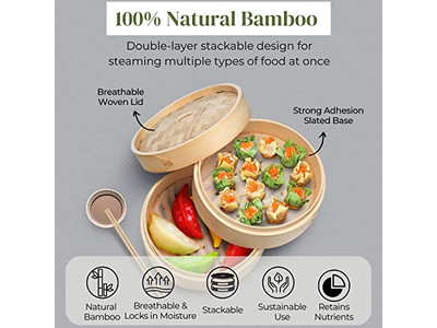 Cestas de Vapor de Bambú