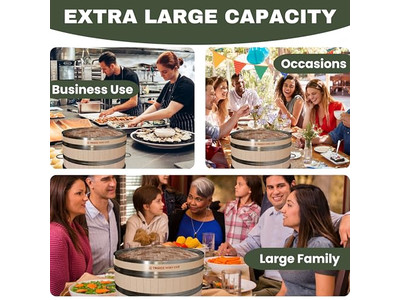 Vaporeras de Cocina para Estufa Cesta de Vapor de Bambú