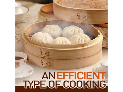 Vaporera de Dim Sum de Bambú 10 Cesta de Vapor de Bambú