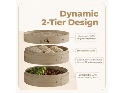 Vaporera de Bambú para Madera de Vapor