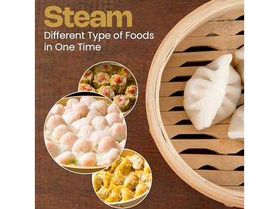 Rejilla Ancha para Wok de Huevos y Olla de Madera Cesta de Vapor de Bambú