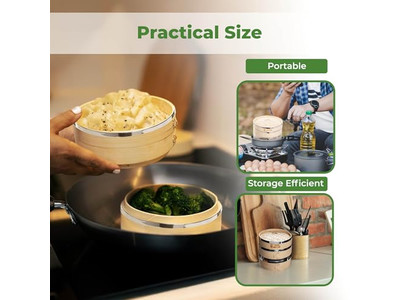 Vaporeras de Bambú para Mariscos y Dim Sum